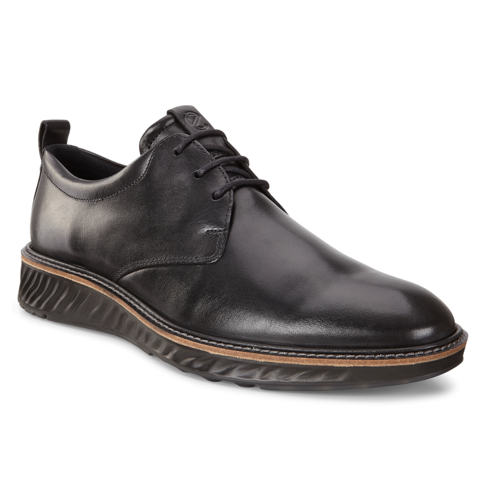 ECCO ST. 1 Hybrid Black Derby Shoe (Men's) | Mar-Lou Shoes
