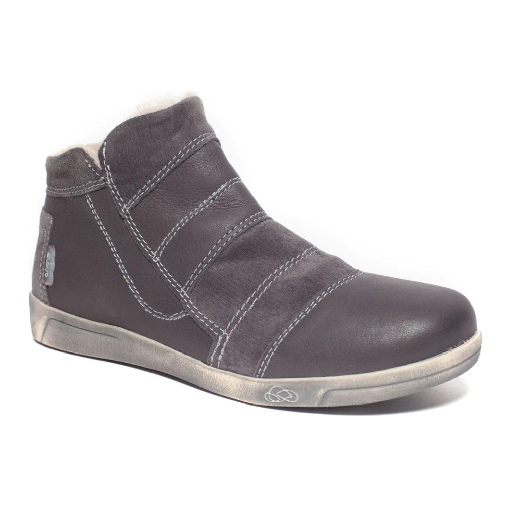 Cloud Footwear Accalia Velvet Grey Wool Lining Boot (Women's) | Mar-Lou Shoes