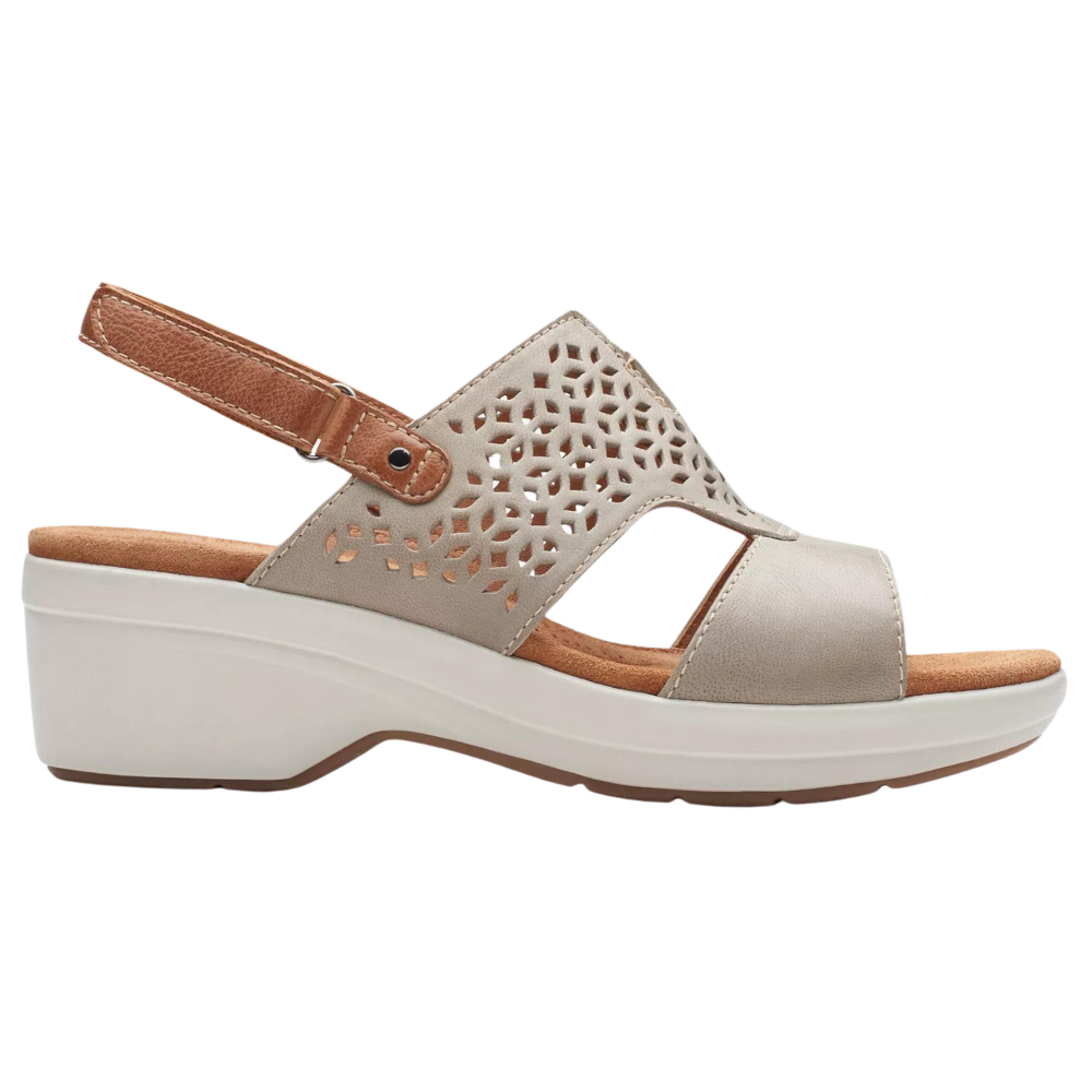 Clarks Tuleah Sun Stone Leather Sandal (Women's) | Mar-Lou Shoes