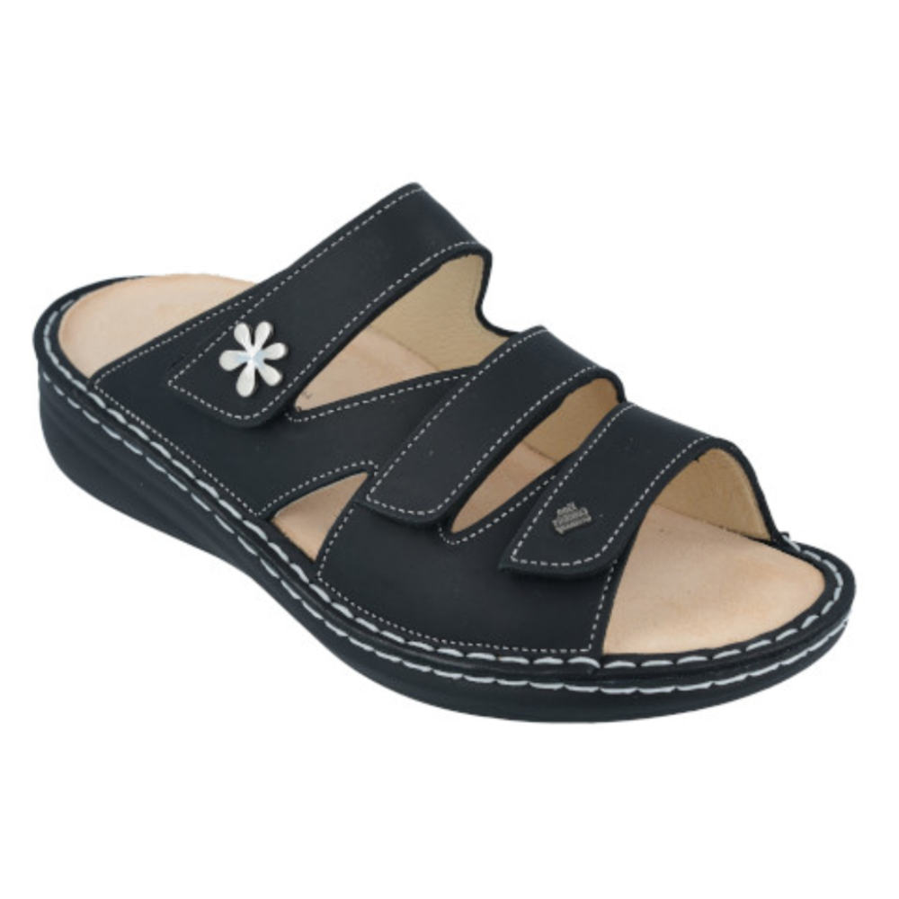 Finn Comfort Grenada Sandal Black Sirio Nubuck (Women's) | Mar-Lou Shoes