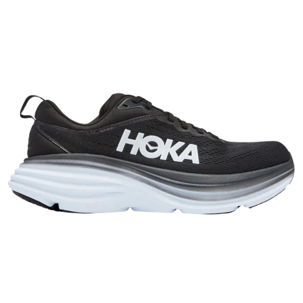 Hoka Bondi 8 Sneaker Black/White (Women's) | Mar-Lou Shoes