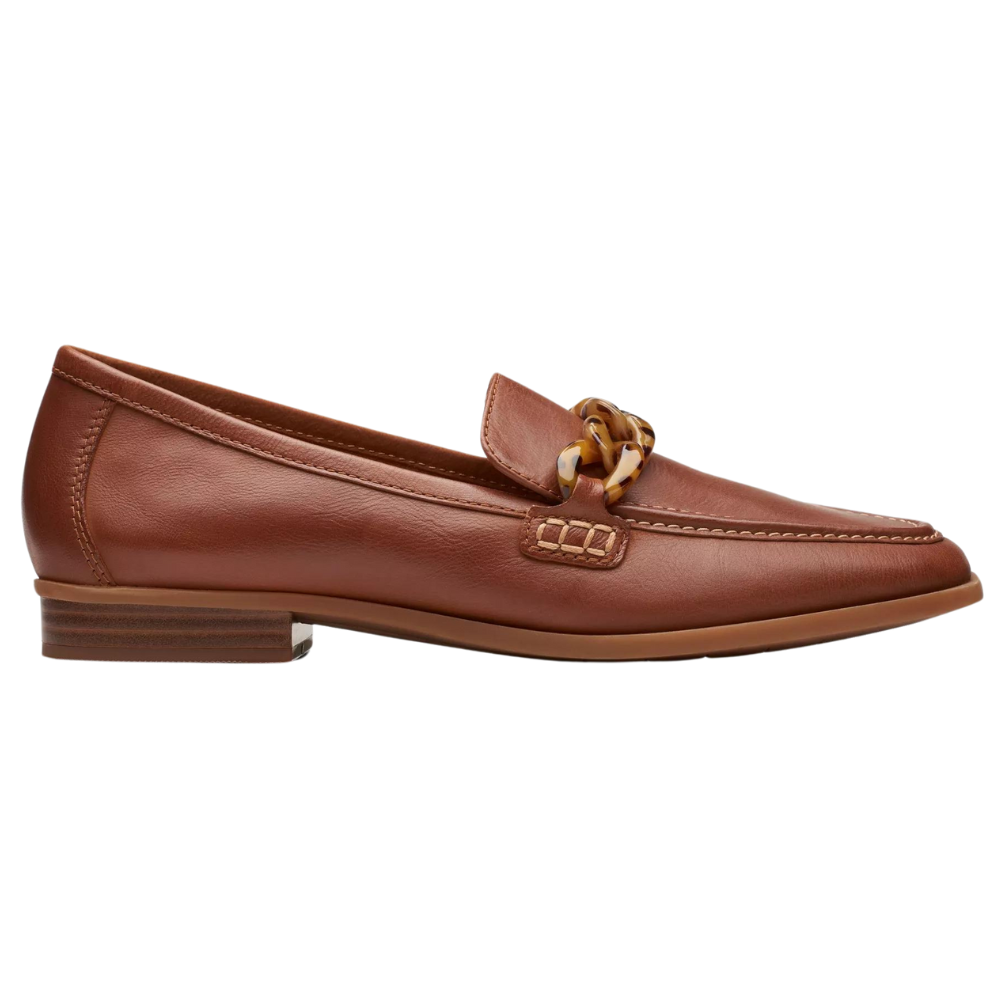 Clarks Sarafyna Iris Tan Leather Loafer (Women's) | Mar-Lou Shoes