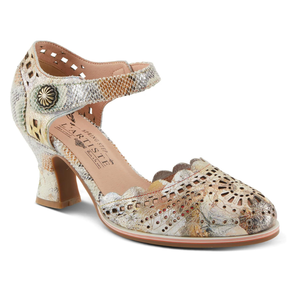  L’Artiste By Spring Step Luxe Beige Multi Leather Sandal (Women's) | Mar-Lou Shoes