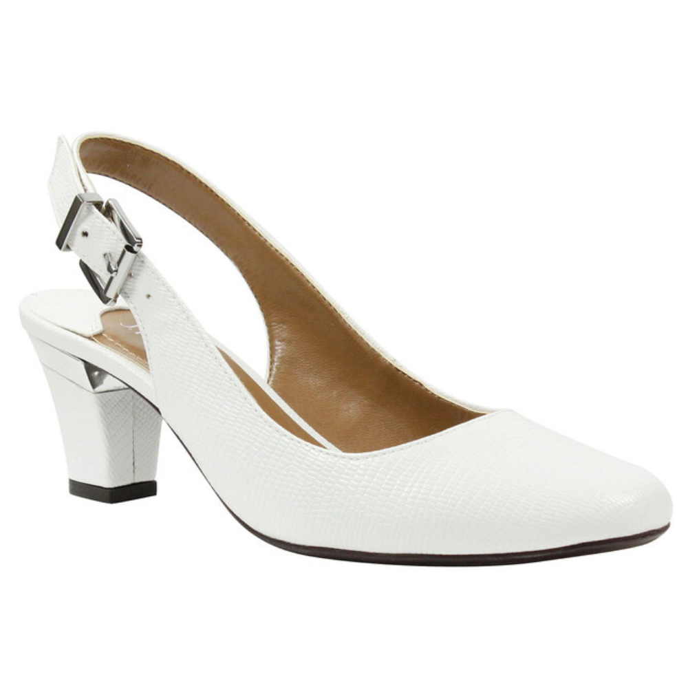 J. Renee Malree White Heel (Women's) | Mar-Lou Shoes