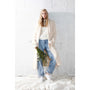 Look By M Collared Ivory Long Cardigan (Women's)