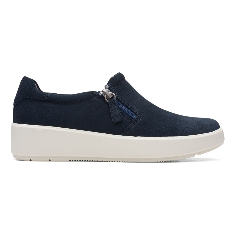 Clarks Layton Step Navy Suede Slip-On (Women's) | Mar-Lou Shoes