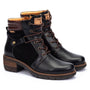 Pikolinos San Sebastián Black Leather Mid-Heel Ankle Boot (Women's)