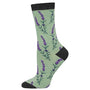Sock Smith Lovely Lavender Green Heather Crew Socks (Women's)
