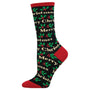 Sock Smith Merry Christmas Black Crew Socks (Women's)