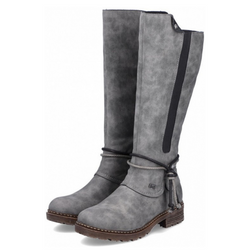 Rieker Dominika 74 Smoke/Black Tall Boot (Women's) | Mar-Lou Shoes