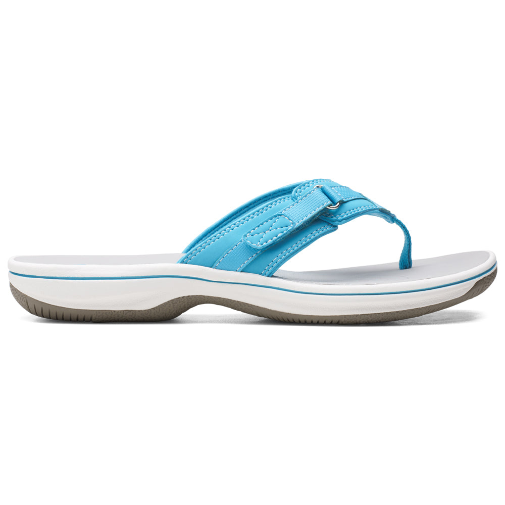 Clarks Women's Breeze Sea Sandal Aqua | Mar-Lou Shoes Outside