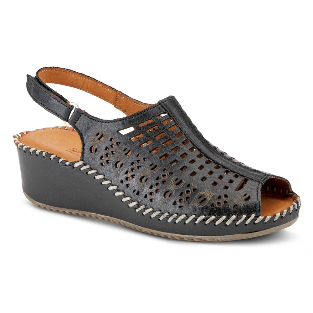 Spring Step Bohemianish Sandal Black Leather (Women's) | Mar-Lou Shoes