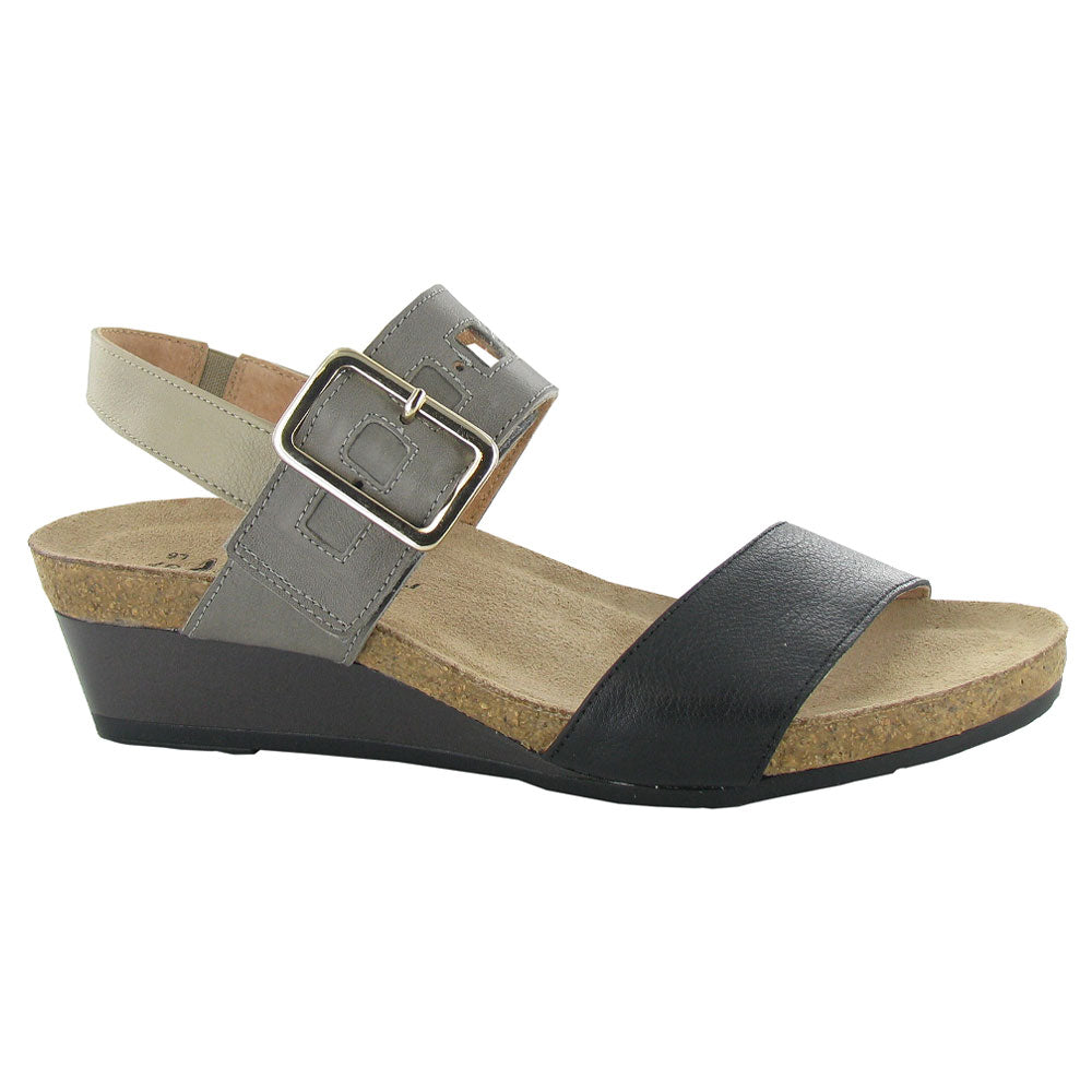 Naot Dynasty Wedge Black/Grey/Beige (Women's) | Mar-Lou Shoes
