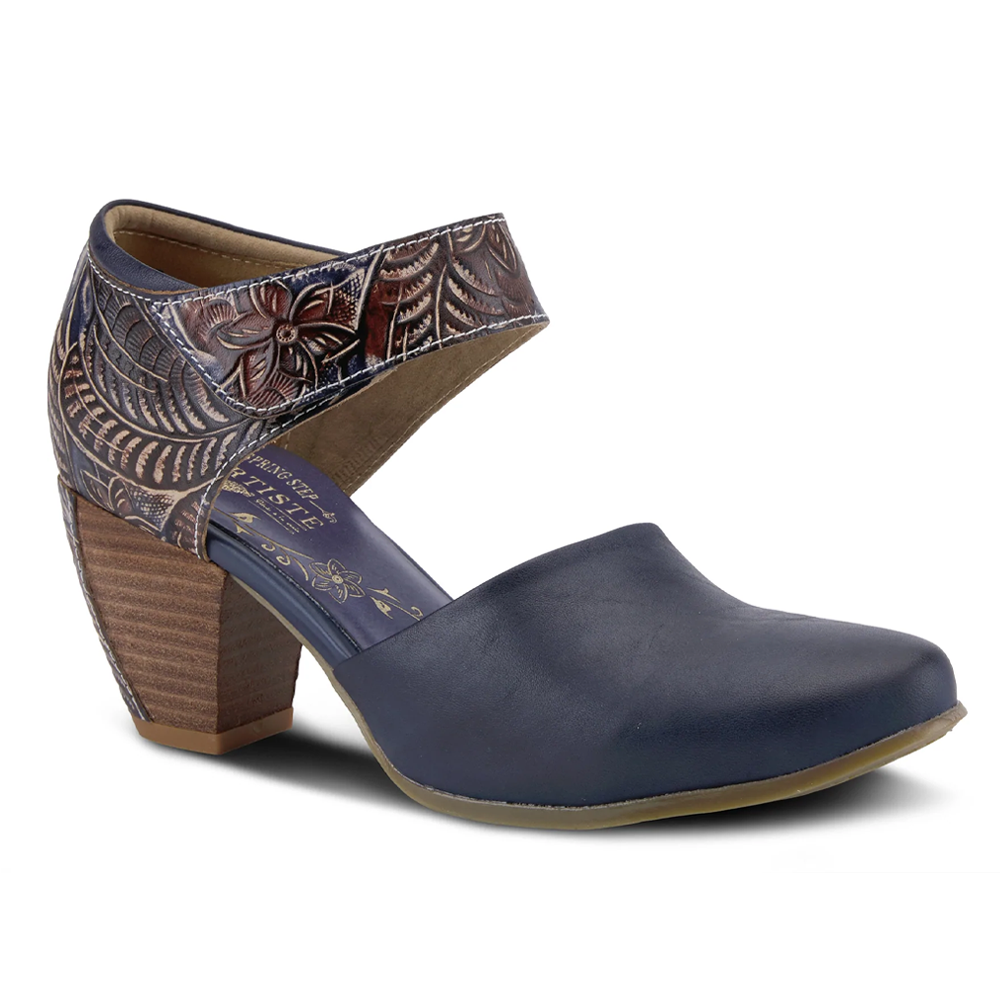 L'Artiste By Spring Step Toolie Blue Leather (Women's) | Mar-Lou Shoes