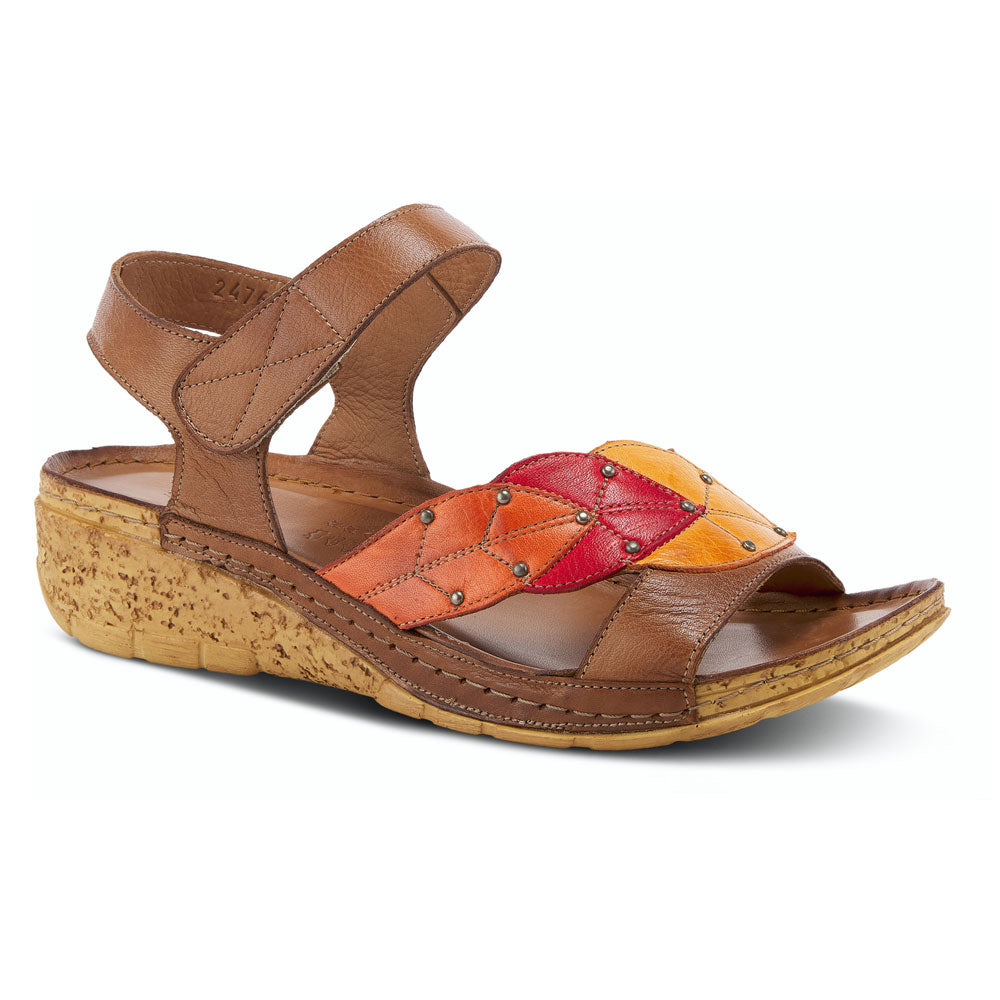 Spring Step Leaf Sandal Brown Multi (Women's) | Mar-Lou Shoes