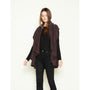 Look By M Basic Shawl Vest Charcoal