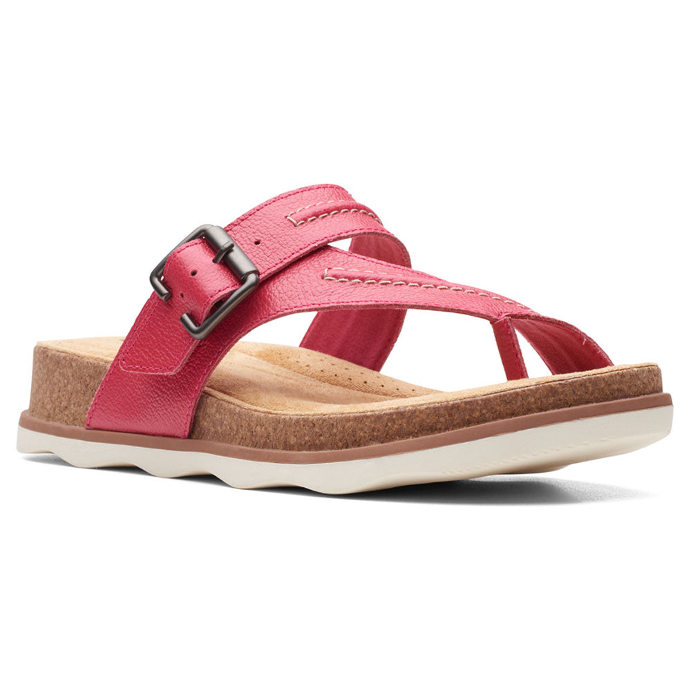 Clarks Brynn Madi Sandal Fuchsia Leather (Women's) | Mar-Lou Shoes