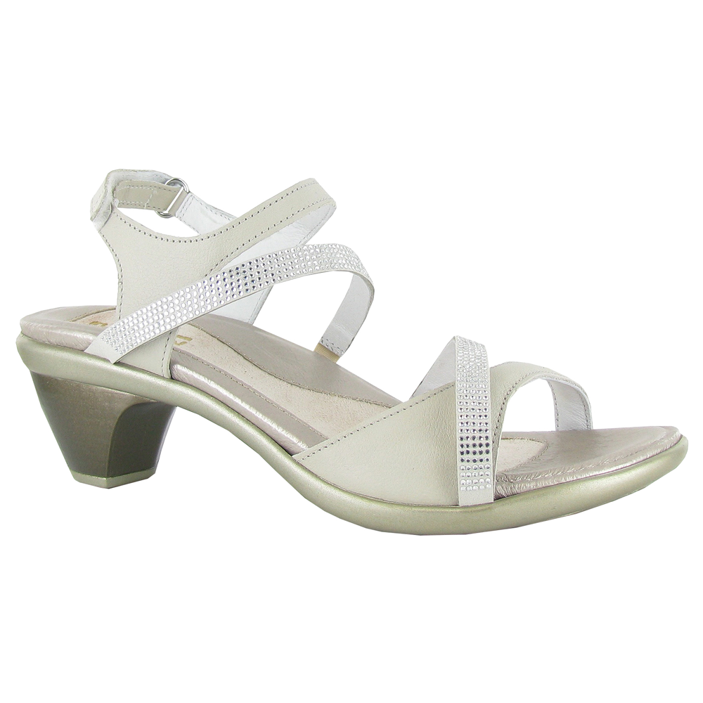Naot Women's Innovate - Soft Ivory Leather/Clear Rhinestones - 38 Naot Women's Innovate - Soft Ivory Leather/Clear Rhinestones - 38