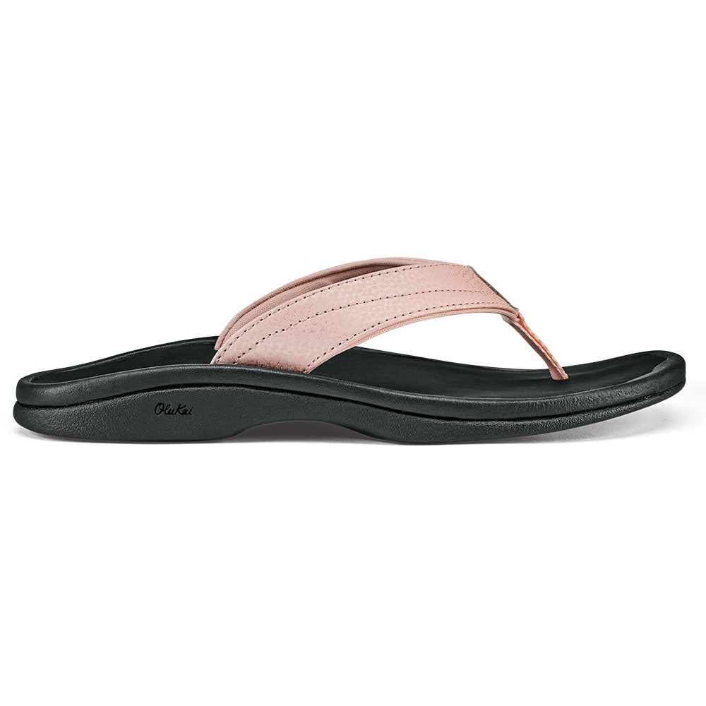 OluKai 'Ohana Flip Flop Sandal Petal Pink / Black (Women's) | Mar-Lou Shoes
