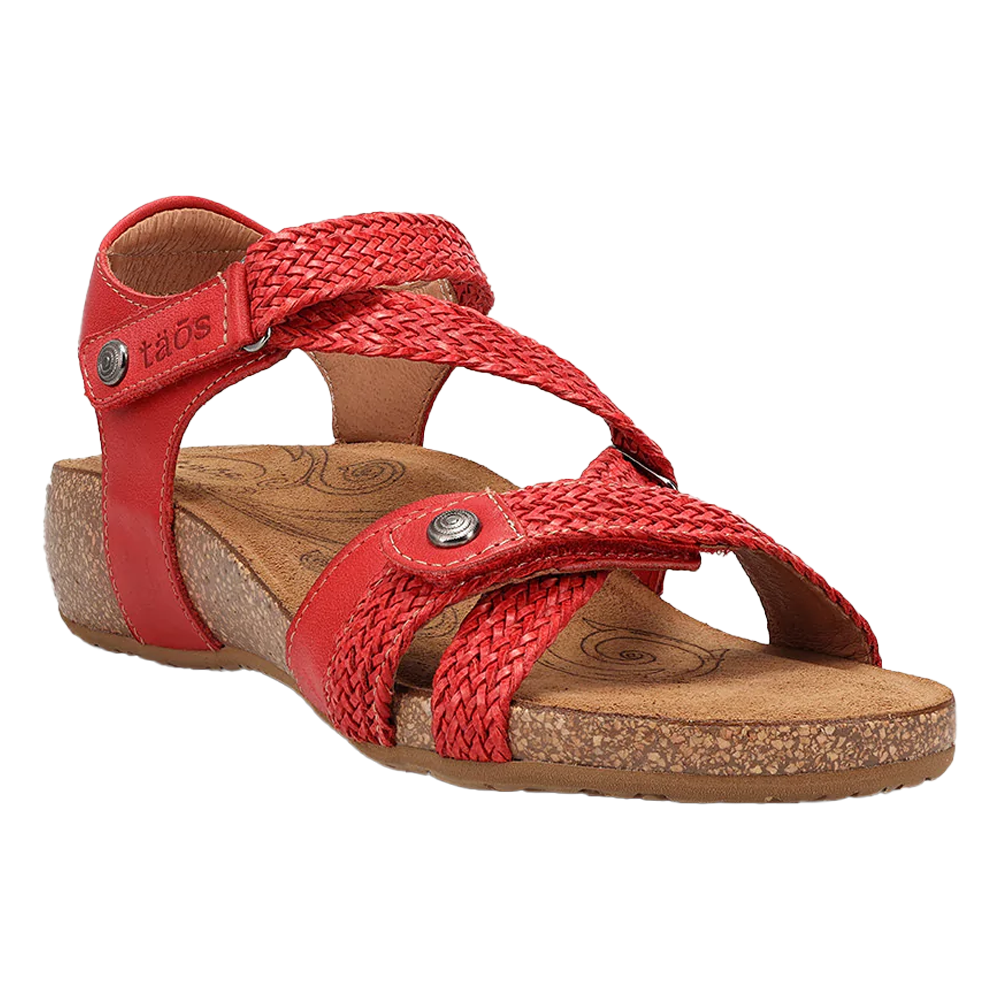Taos Trulie Sandal Red Leather (Women's) | Mar-Lou Shoes