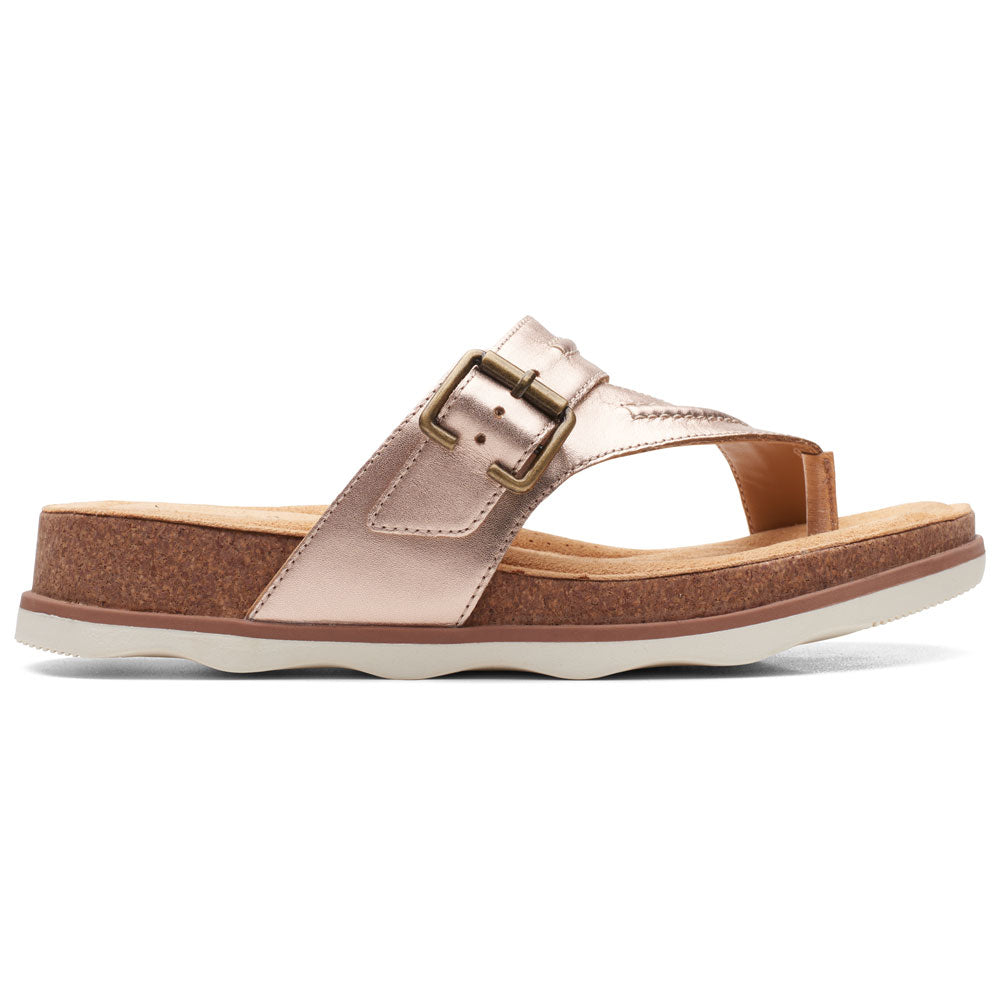 Clarks Brynn Madi Sandal Rose Gold Leather (Women's) | Mar-Lou Shoes