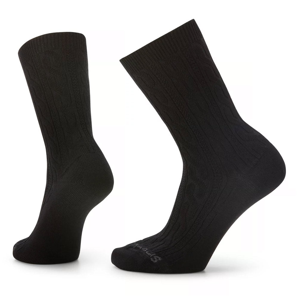 Smartwool Everyday Cable Zero Cushion Crew Socks Black (Women's) | Mar-Lou Shoes