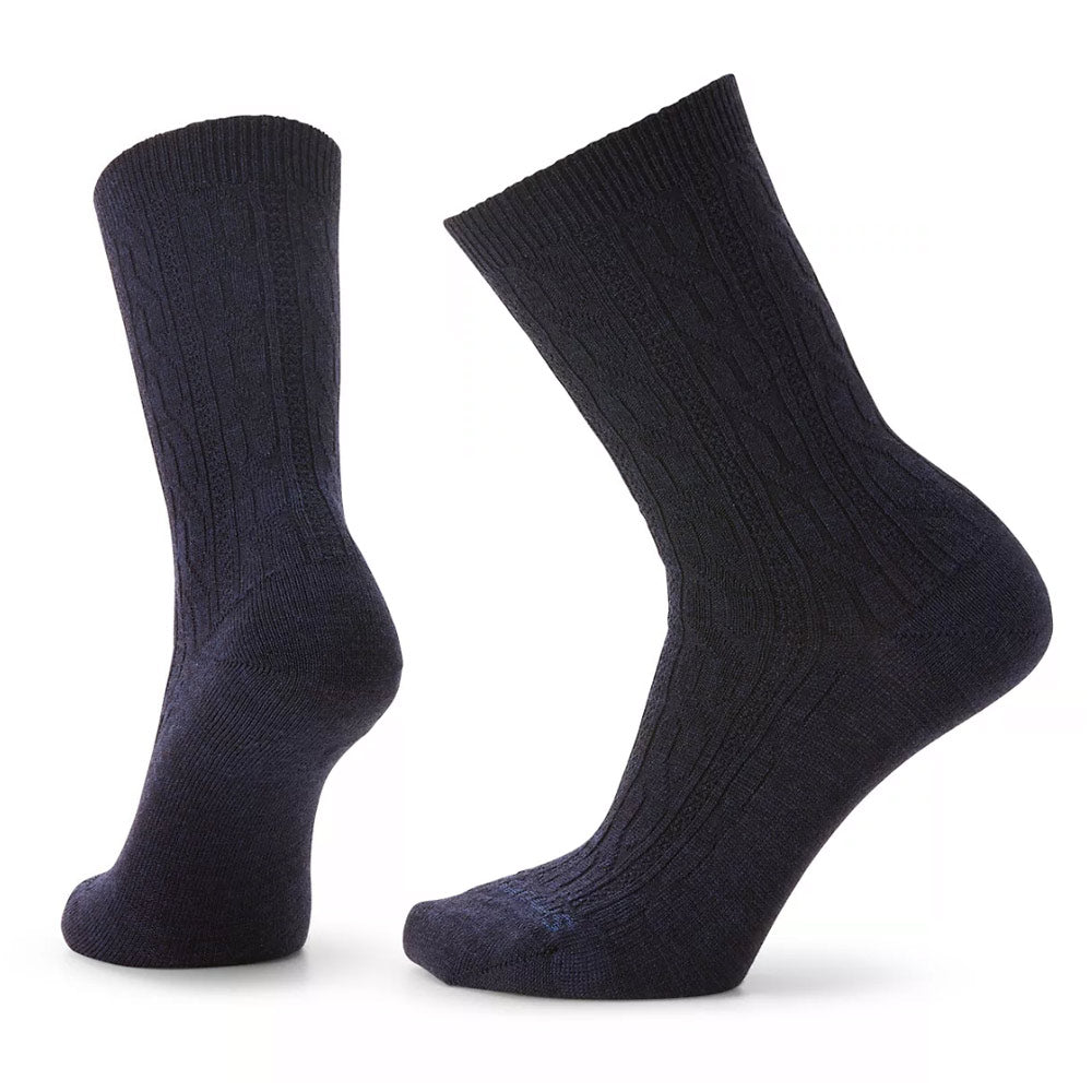 Smartwool Everyday Cable Zero Cushion Crew Socks Deep Navy (Women's) | Mar-Lou Shoes
