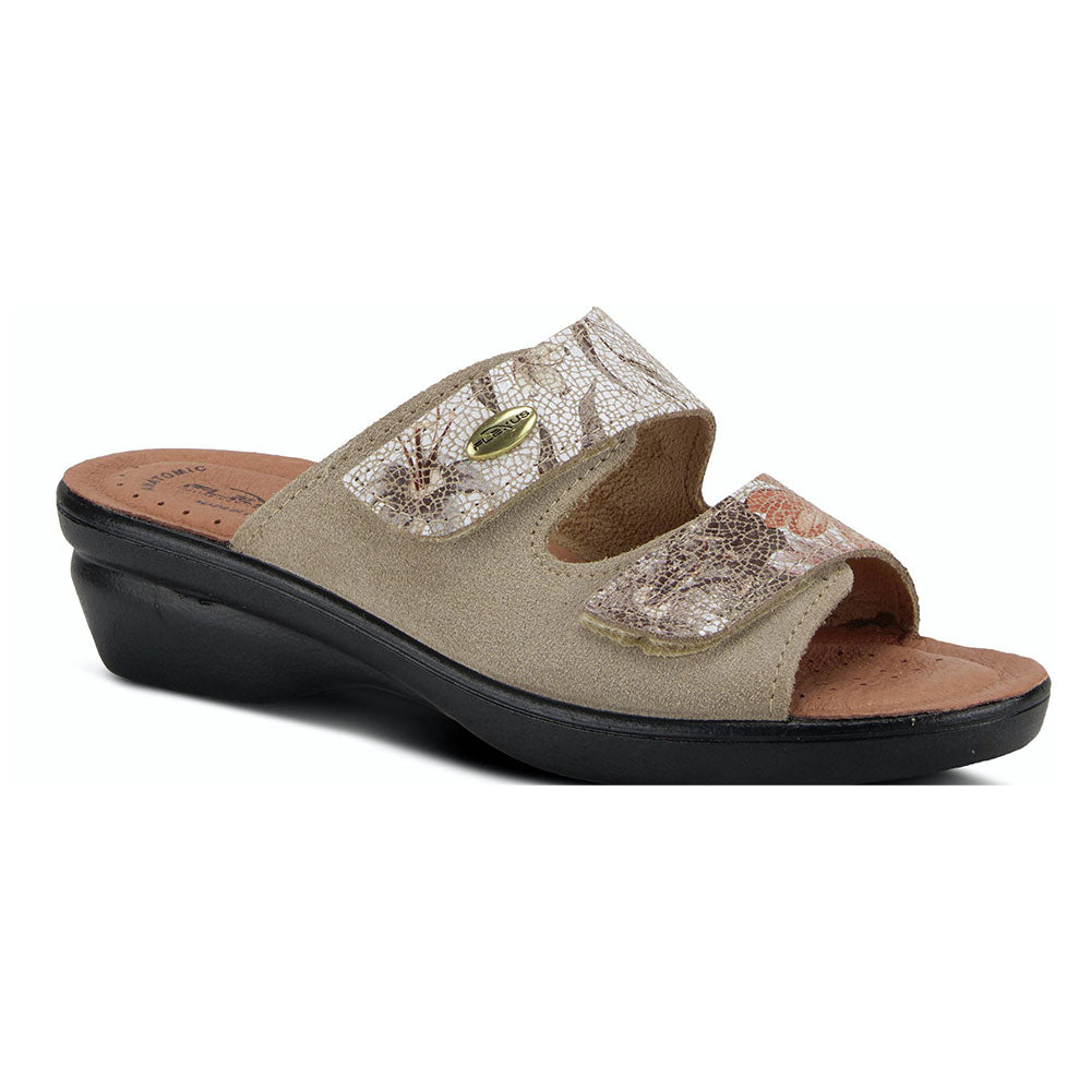 Flexus By Spring Step Kina Slide Sandal Taupe Multi (Women's) | Mar-Lou Shoes