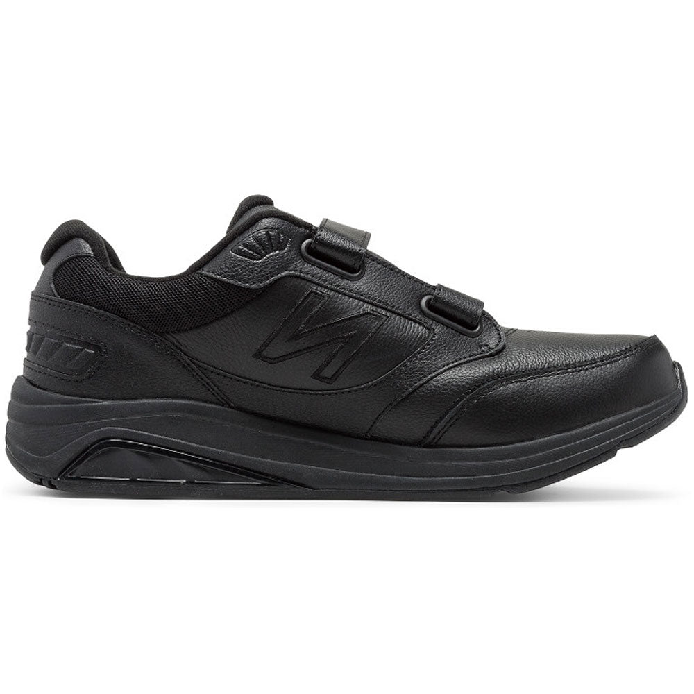 New Balance Men's 928v3 Hook-and-Loop in Black Leather at Mar-Lou Shoes