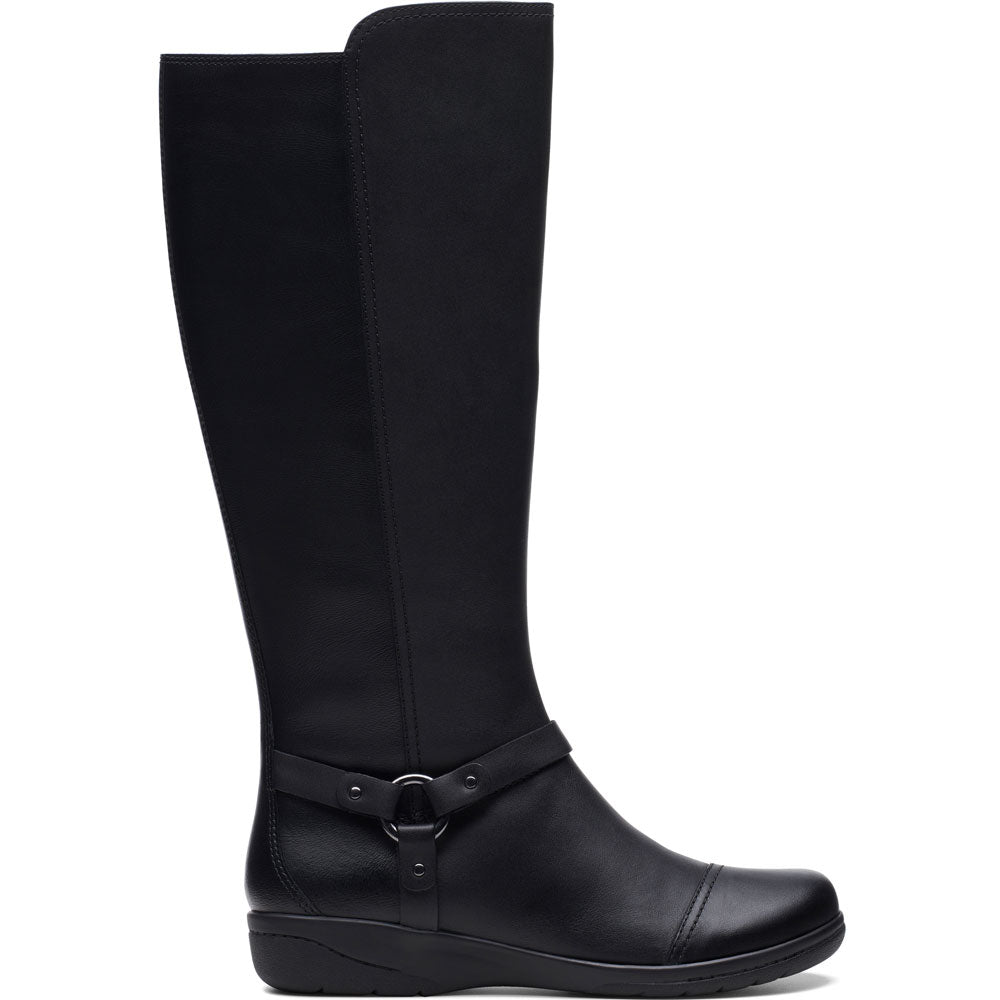 Clarks Cheyn Lindie Boot Black Leather (Women's)