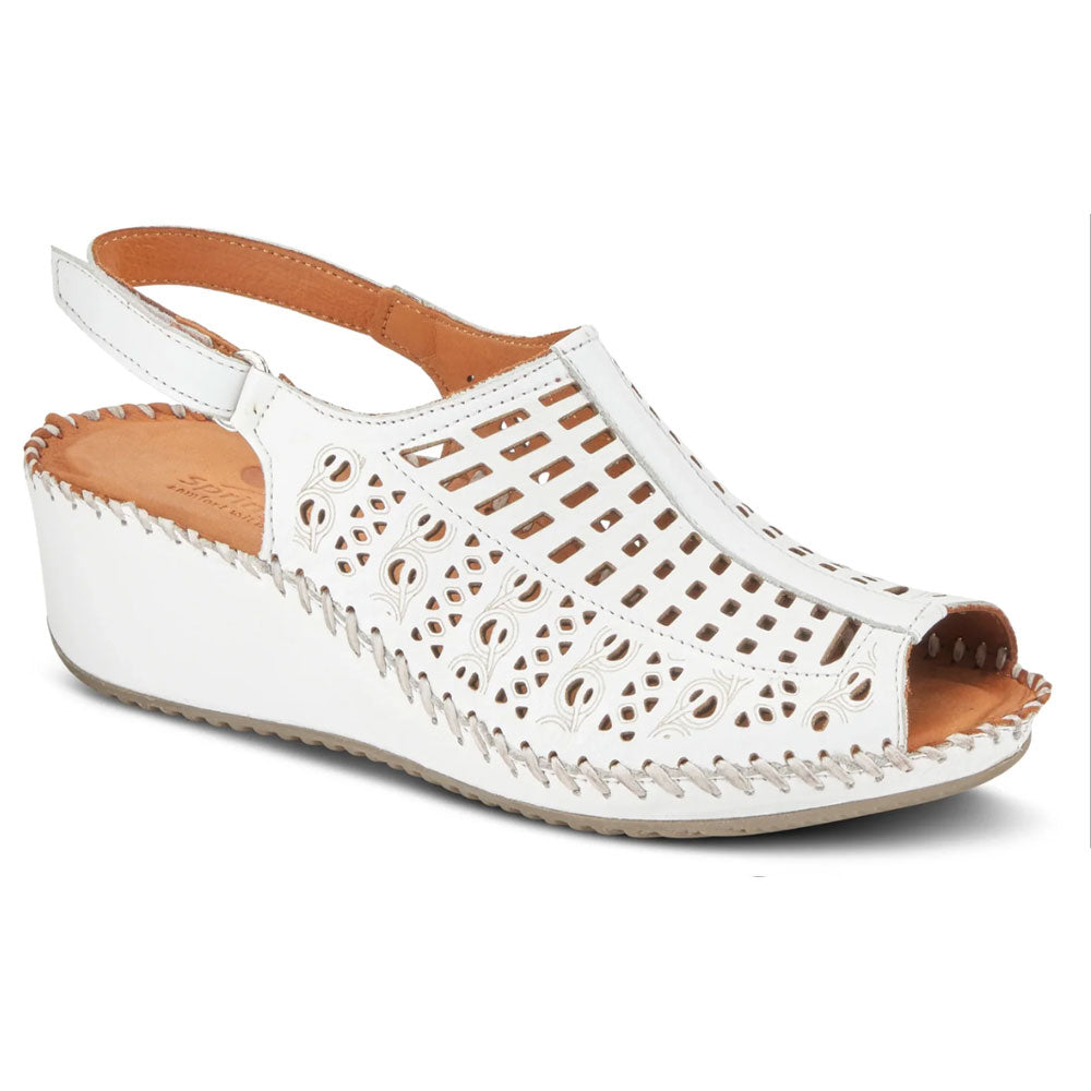 Spring Step Bohemianish Sandal White Leather (Women's) | Mar-Lou Shoes