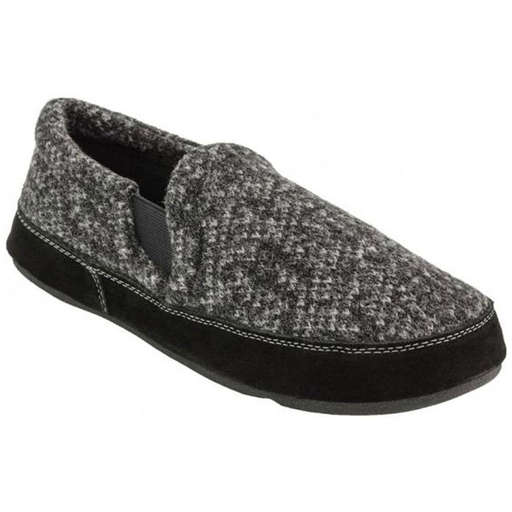 Acorn Men's Fave Gore Slippers in Charcoal at Mar-Lou Shoes