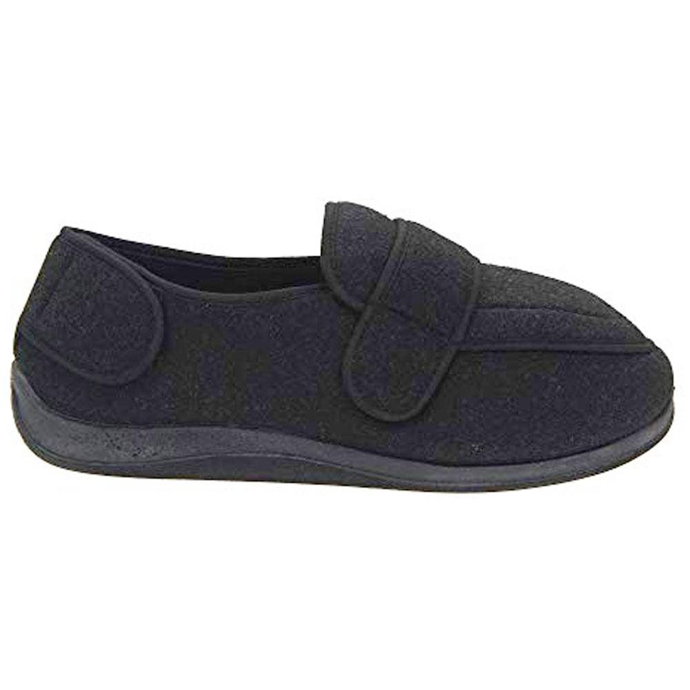 Foamtreads Physician Extra Wide Slipper Black (Men's) – Mar-Lou Shoes