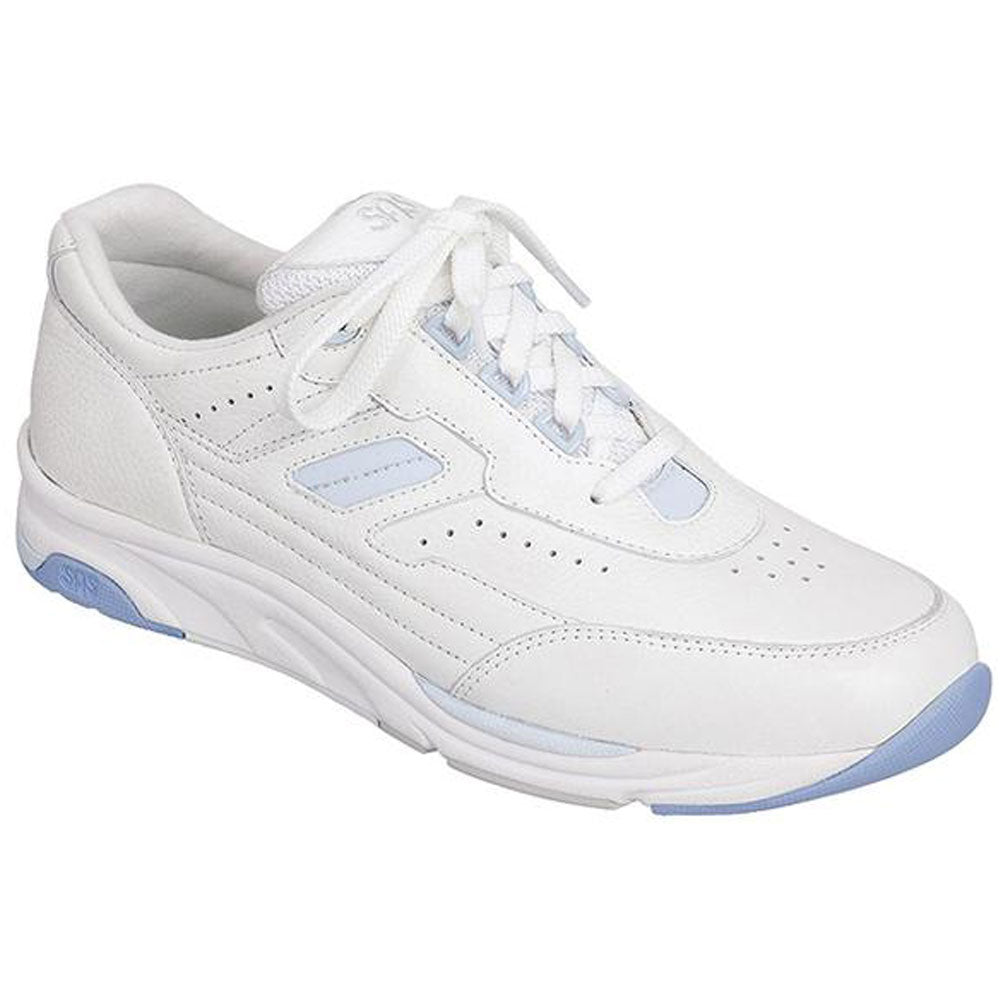 SAS Tour in White/Blue Leather at Mar-Lou Shoes
